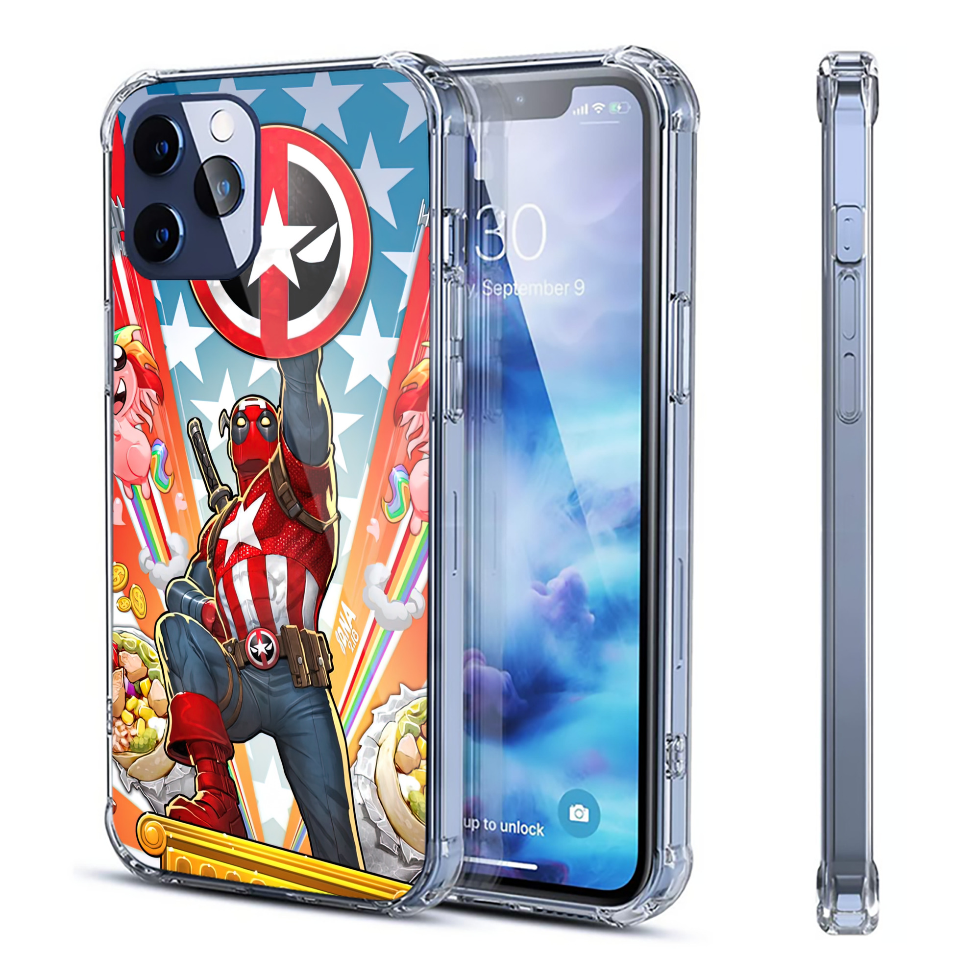 （画像用） Deadpool デッドプール 【iPhone 12シリーズ対応】透明スマホケース（クリアソフトケース）